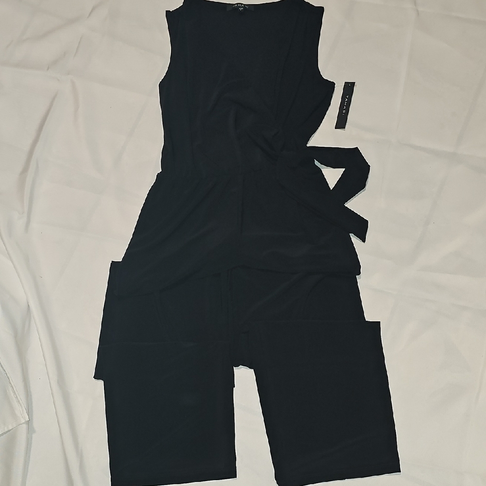 Tahari Elegant Black Sleeveless Jumpsuit - Picture 7 of 11